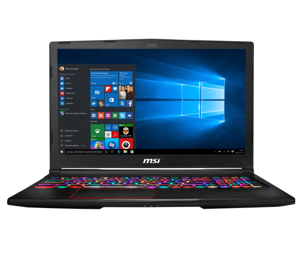 MSI GE63 i7-8750H/16GB/256+1TB/Win10 RTX2060 144Hz - 473536 - zdjęcie 3